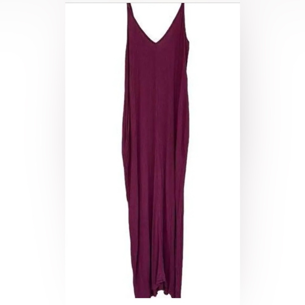 Elegant Burgundy Spaghetti Strap with pockets Dress by Lulus sized s/m